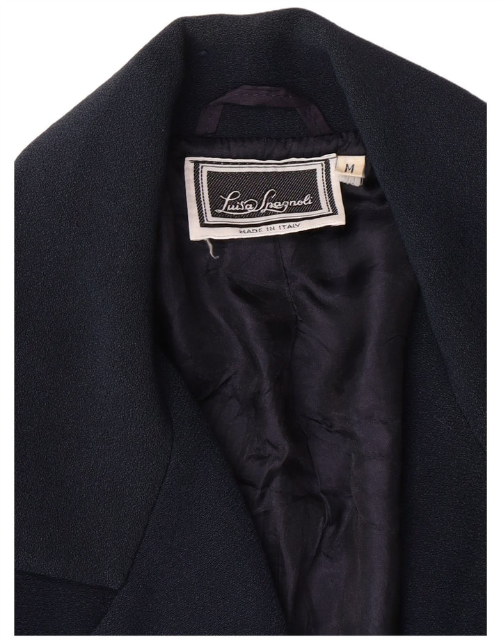 LUISA SPAGNOLI Damska marynarka zapinana na 3 guziki UK 14, średni granat