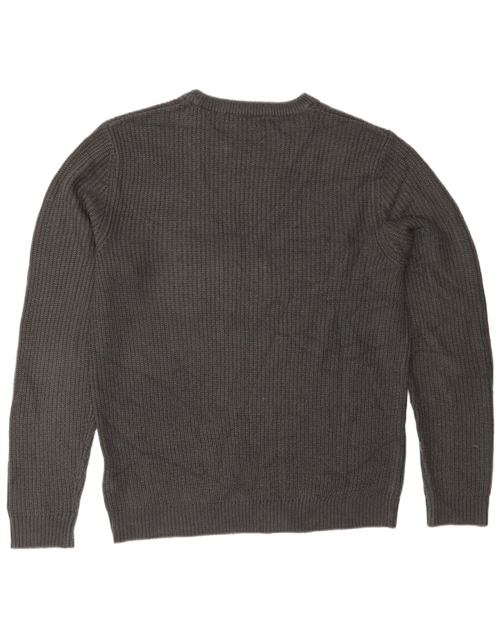 Męski sweter Jack & Jones z okrągłym dekoltem, duży, szary, akrylowy