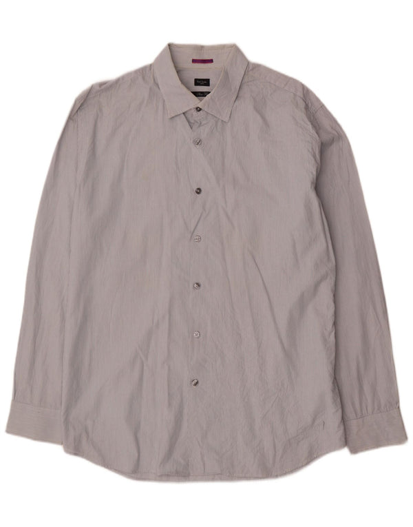 Koszula męska Paul Smith o dopasowanym kroju, rozmiar 45 18 2XL, szara, bawełniana w prążki