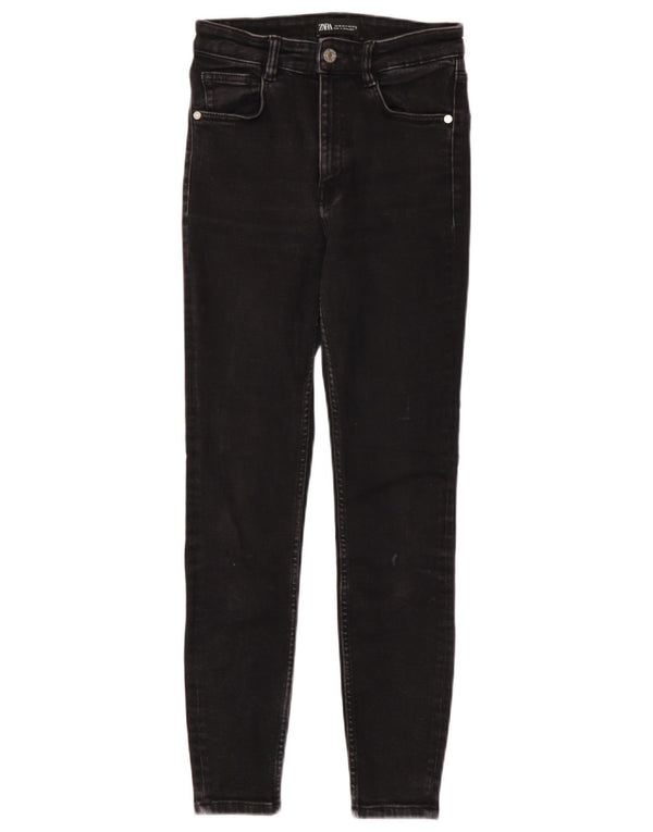 Damskie jeansy rurkowe Zara w trudnej sytuacji EU 36 XS W26 L26 czarne