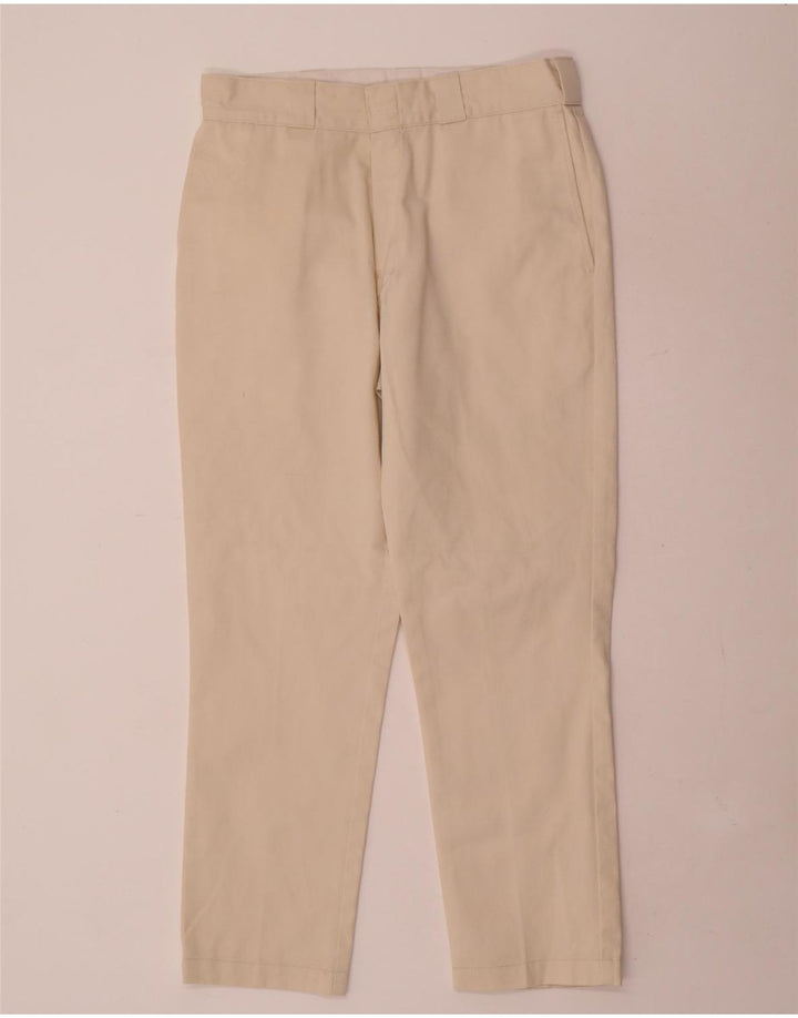Męskie proste spodnie chino Dickies W32 L28 beżowy poliester