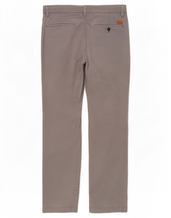 Męskie proste spodnie chino Timberland W32 L32 Szara bawełna