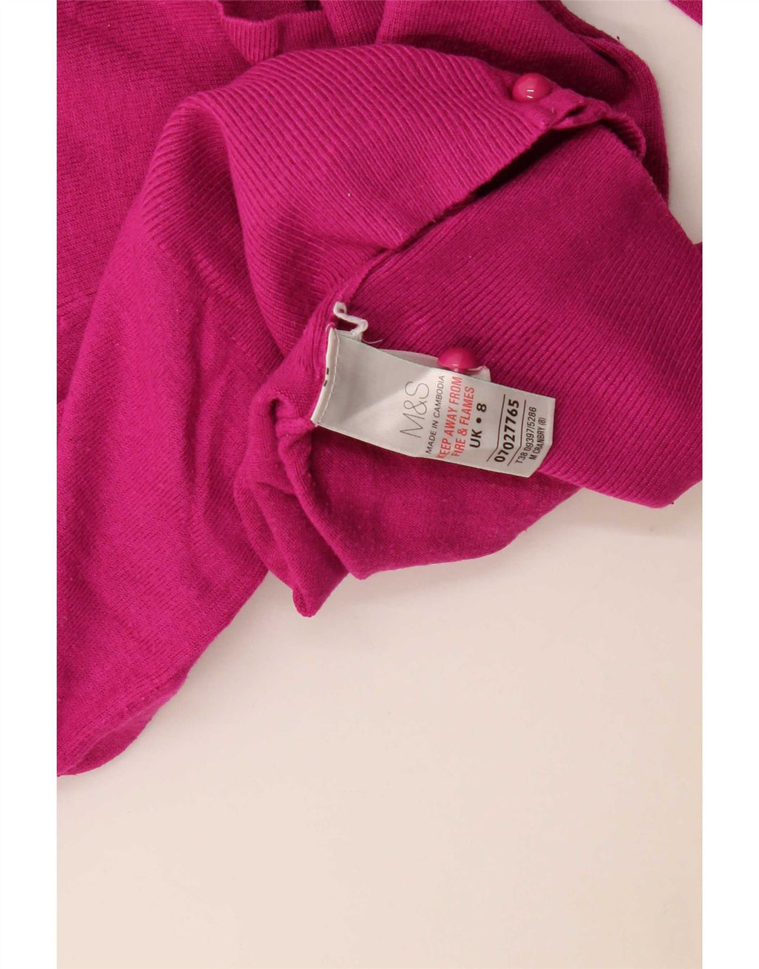 Marks & Spencer Damski sweter kardigan UK 8 Small Pink Wiskoza