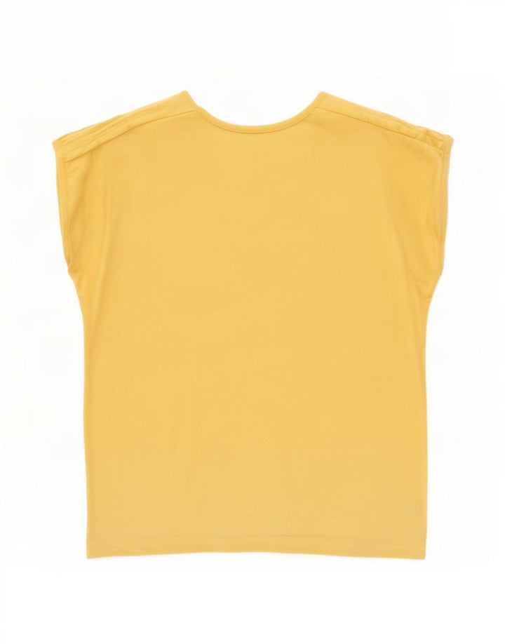 T-shirt damski w stylu vintage Top UK 14 Średni żółty