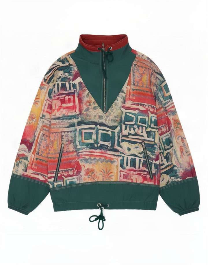 Vintage męska bluza dresowa Top Jacket XS wielobarwna geometryczna