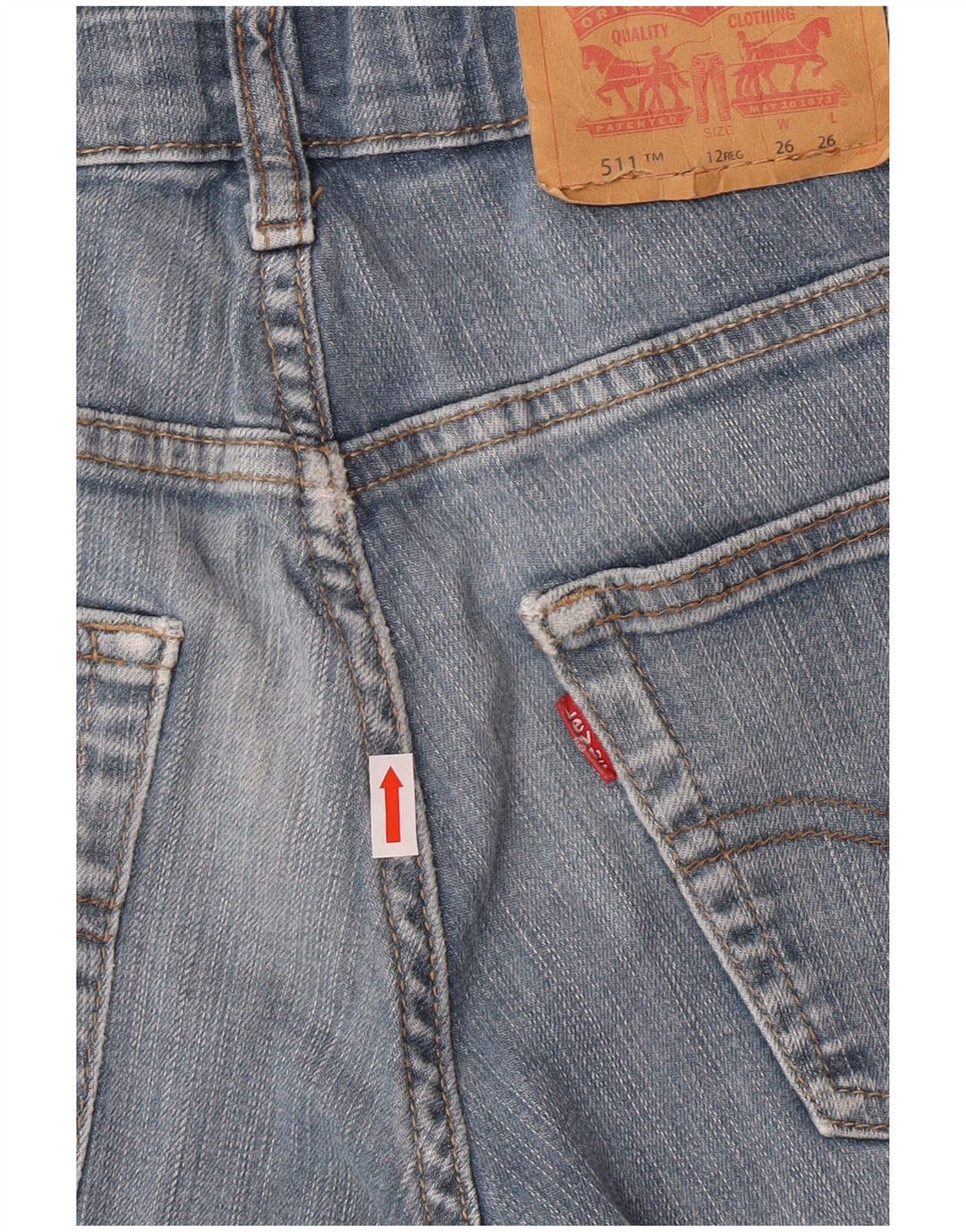 Levi's Chłopięce 511 Slim Jeans 11-12 Lat W26 L26 Niebieskie Bawełniane Klasyczne
