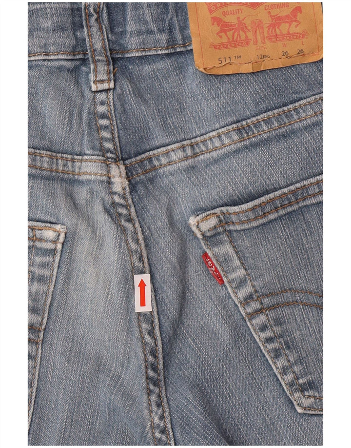 Levi's Chłopięce 511 Slim Jeans 11-12 Lat W26 L26 Niebieskie Bawełniane Klasyczne