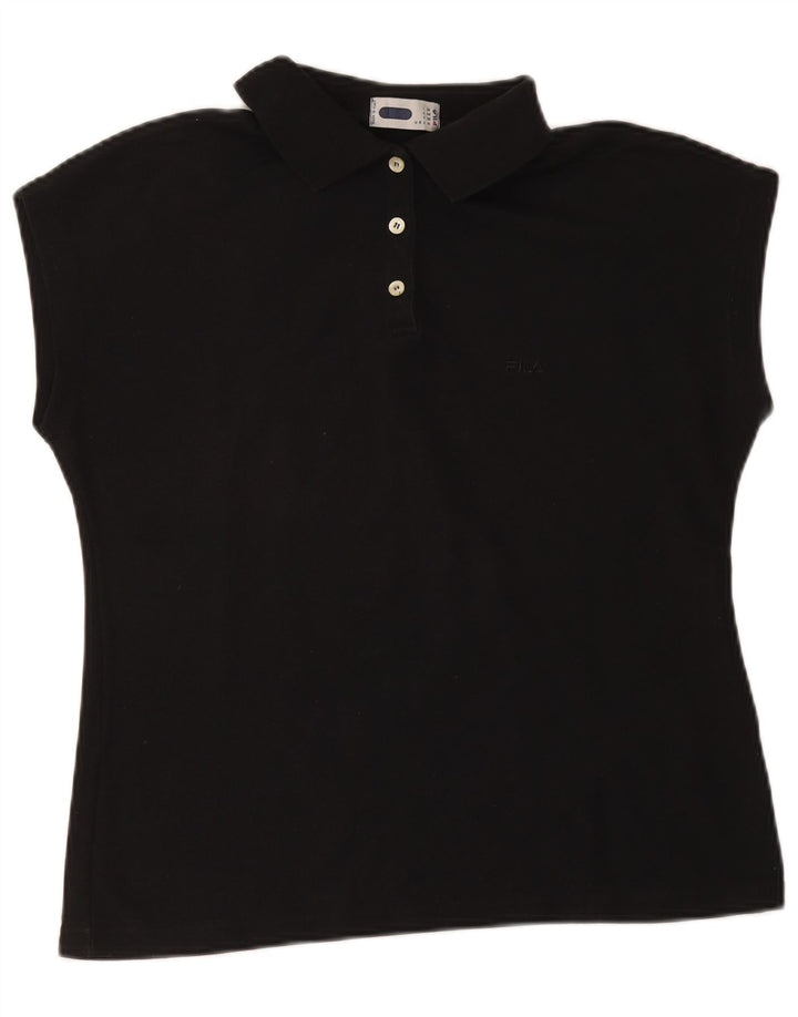 Damska koszulka polo Fila IT 50 XL, czarna, bawełniana