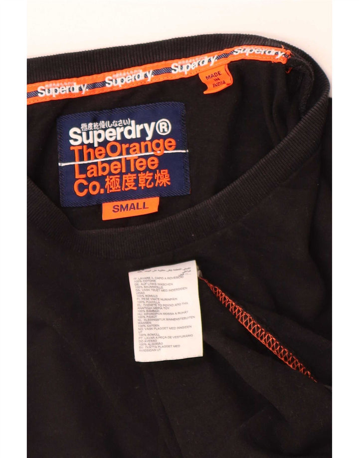 T-shirt męski Superdry, mały, czarny, bawełniany