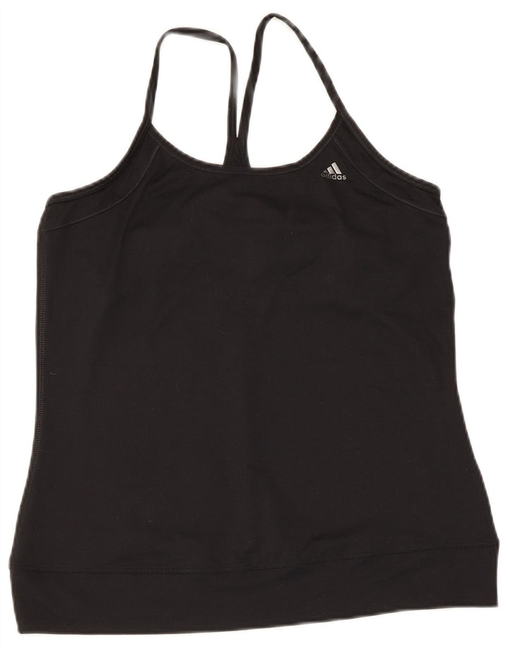 Adidas Damski Top Climalite Cami Top UK 16 Duży Czarny Poliester