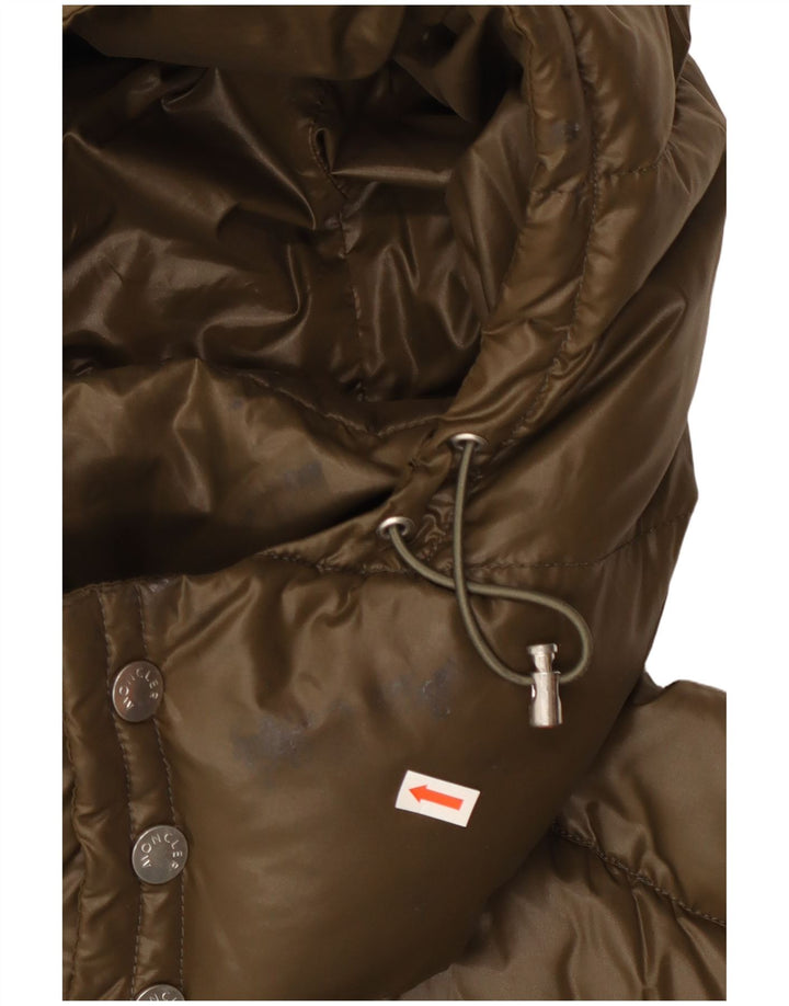 Męska ocieplana kurtka z kapturem Moncler, rozmiar 5 2XL Khaki, poliamid