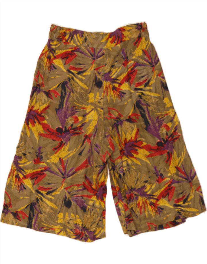 MAYON Womens Abstract Pattern Cullotes Casual Shorts EU 36 Small W30 Brown Vintage Mayon and Second-Hand Mayon from Messina Hembry 