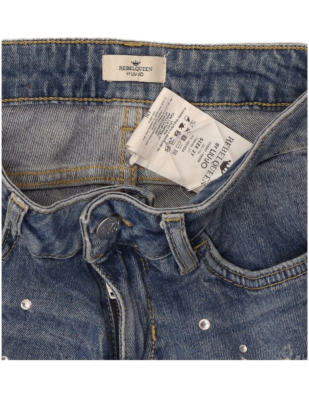 Damskie jeansy Liu Jo w trudnej sytuacji W27 L27 Niebieskie bawełniane