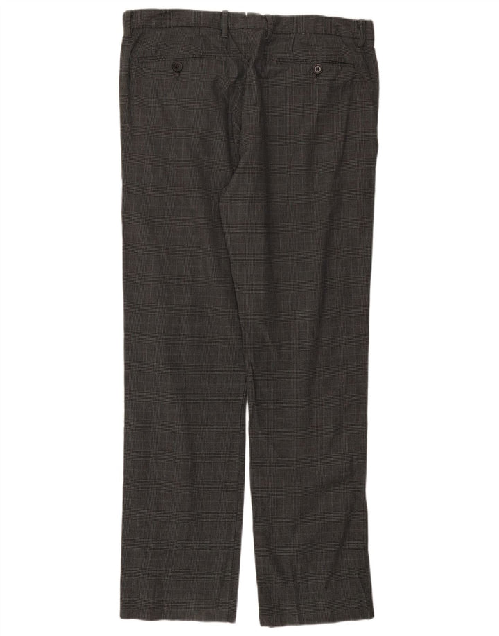 Męskie spodnie chino Gap Extra Sim Fit W34 L32 Szara bawełniana krata