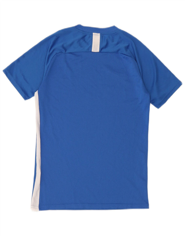Męski T-shirt Nike Dri Fit Top, mały, niebieski, poliester z blokami kolorów