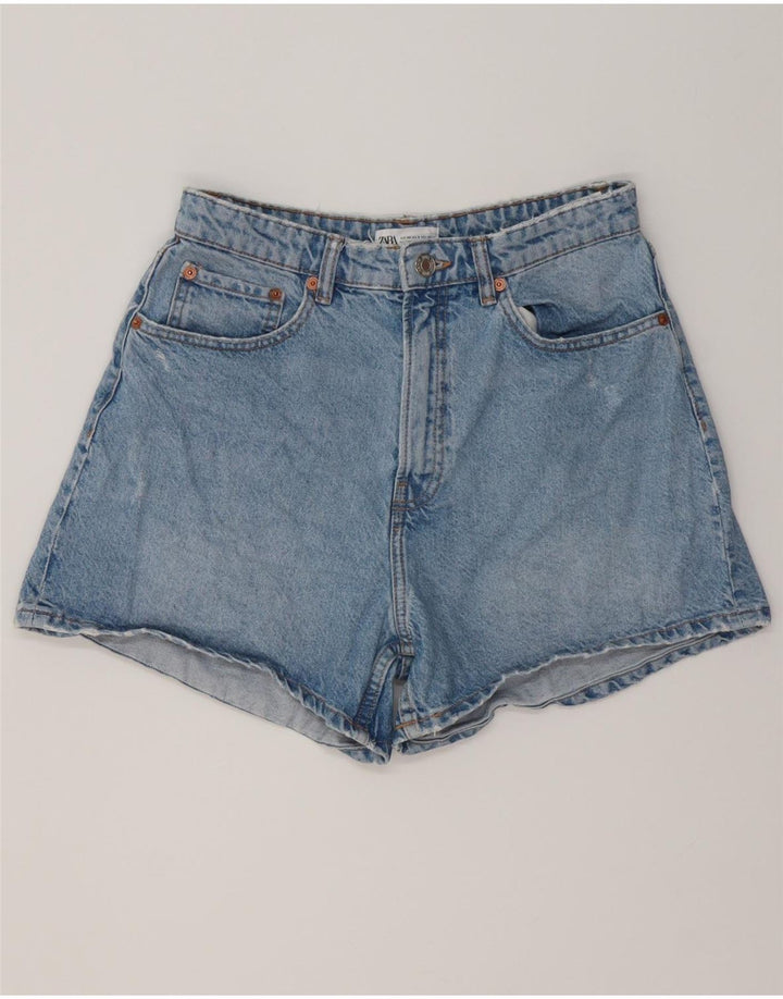 Damskie spodenki dżinsowe ZARA w trudnej sytuacji EU 40 Medium W30, niebieska bawełna