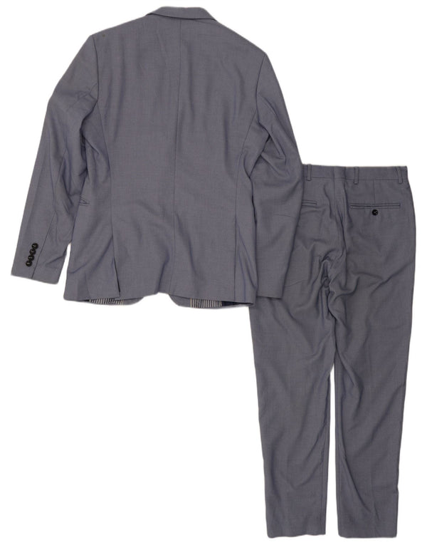 Zara Męski garnitur zapinany na 2 guziki EU 48 Medium W32 L28 Niebieski