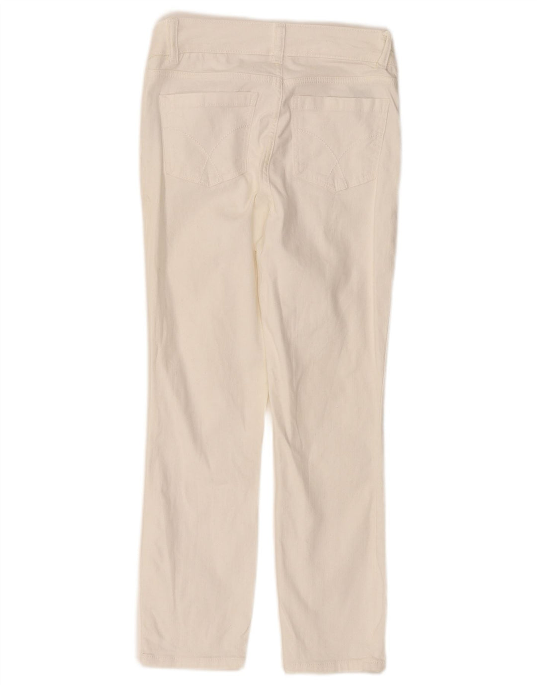 CREW CLOTHING Damskie jeansy z niskim stanem, przycięte UK 8, małe, W26 L23, białe