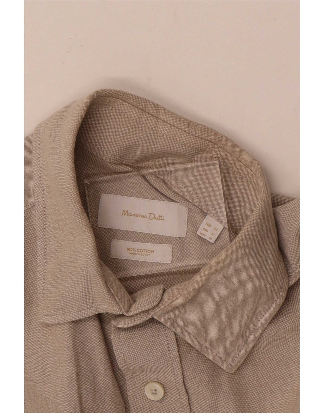 Koszula męska Massimo Dutti, bawełniana, średnio beżowa