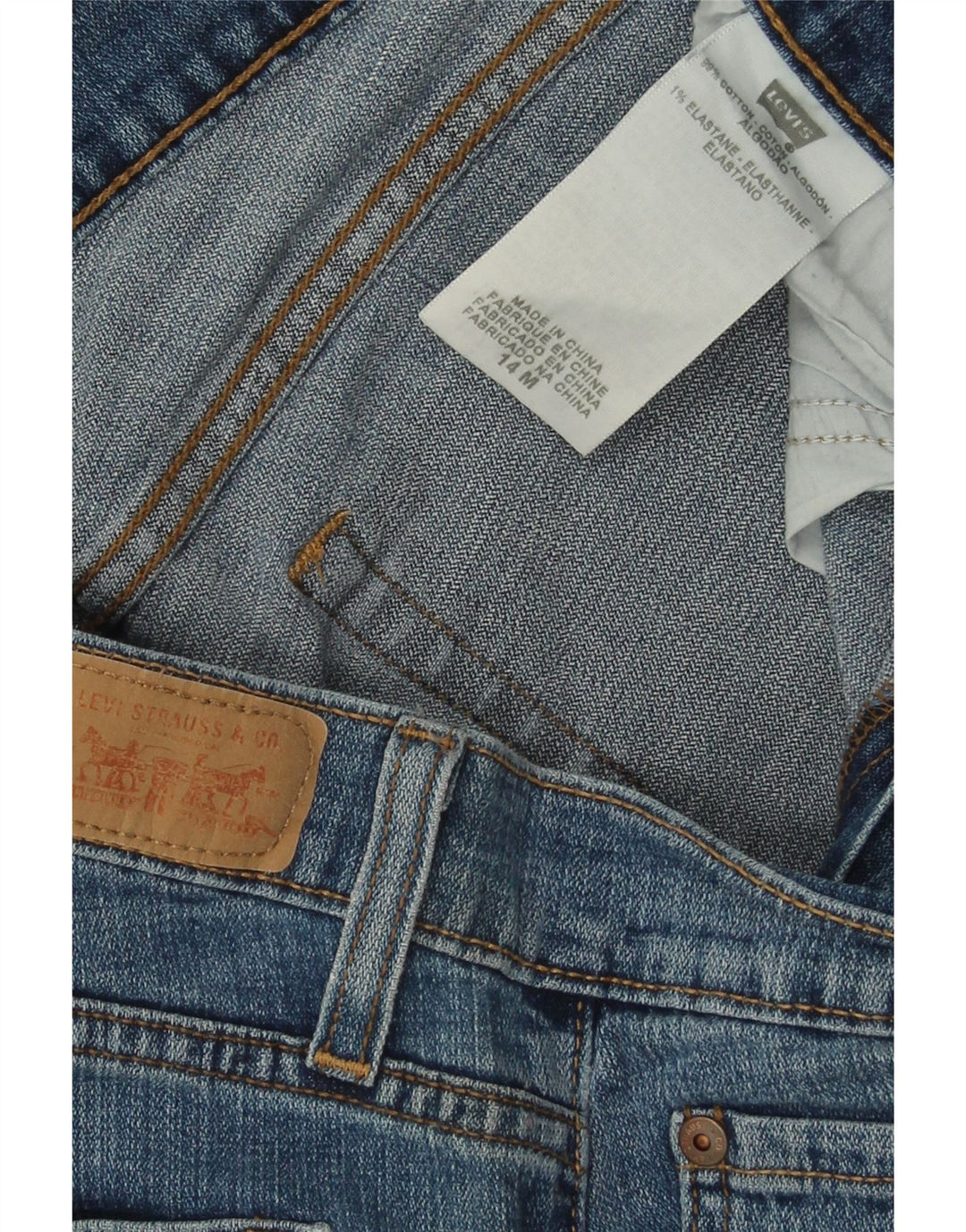 Levi's Damskie 525 Curvy Bootcut Jeansy US 14 Duże W32 L30 Niebieskie Bawełniane