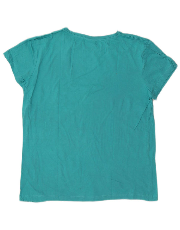 T-shirt damski Lotto Top UK 14 Średni niebieski, bawełniany