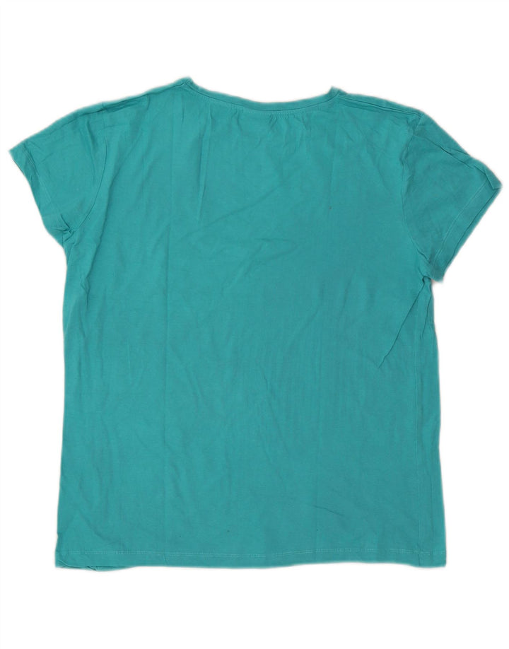 T-shirt damski Lotto Top UK 14 Średni niebieski, bawełniany