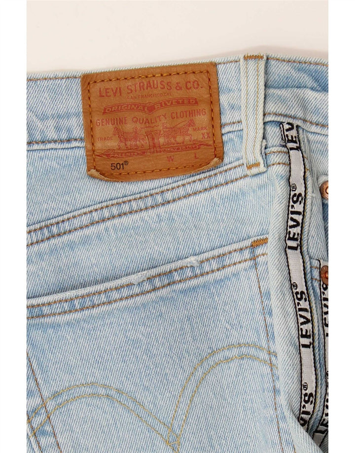 Damskie jeansy Levi's 501 Graphic Straight W30 L26 Niebieski blok kolorów