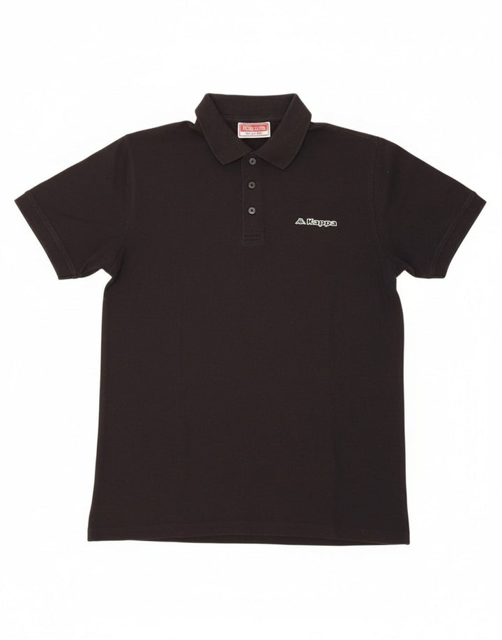 KAPPA Mens Polo Shirt Medium Black Cotton