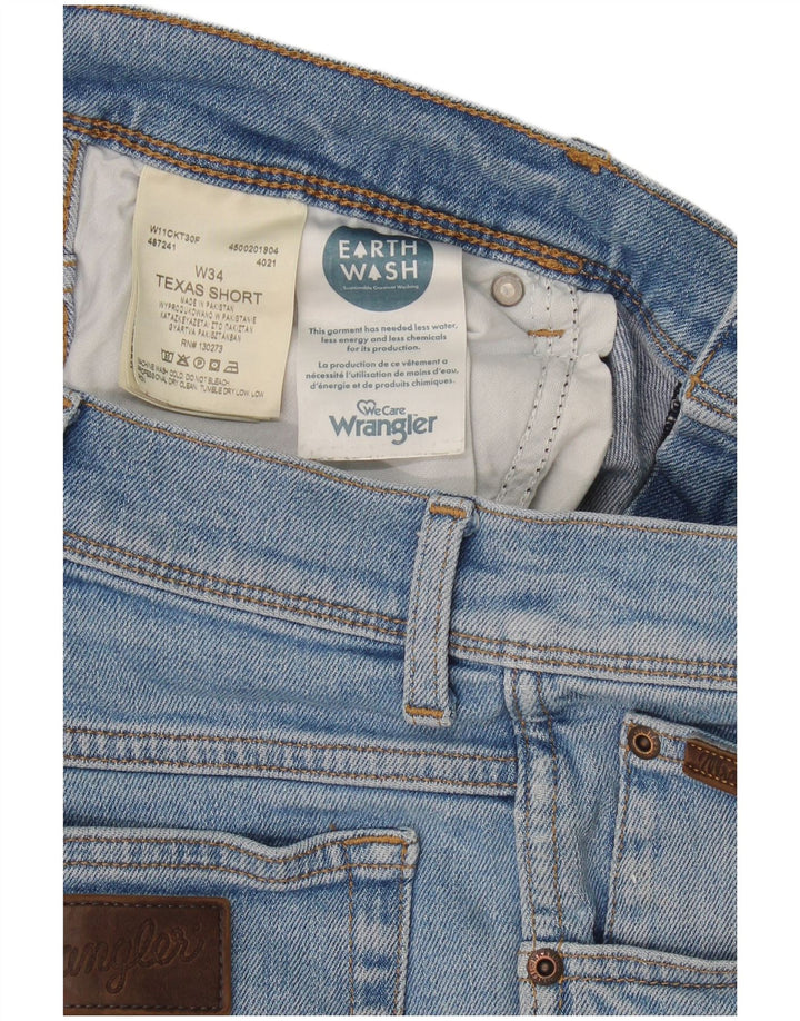 Damskie spodenki jeansowe Wrangler Texas W34, duże, niebieskie, bawełniane