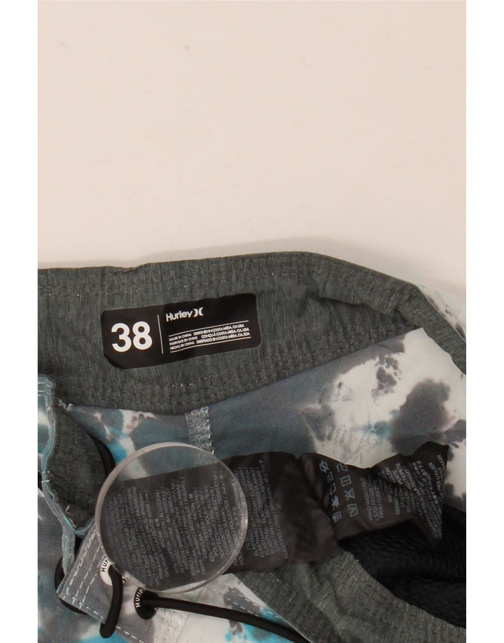 Męskie spodenki kąpielowe Hurley XL, szare, poliestrowe Tie Dye