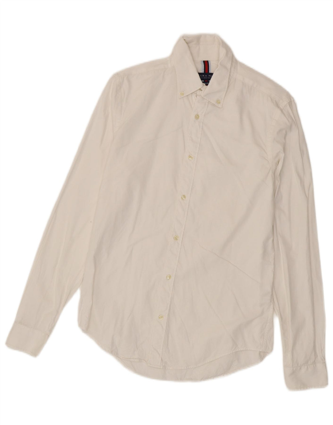 Koszula męska Zara Slim Fit, mała, biała, bawełniana