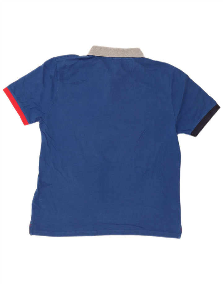 Męska koszulka polo North Sails o regularnym kroju, średnia, granatowa, bawełniana w bloki kolorów