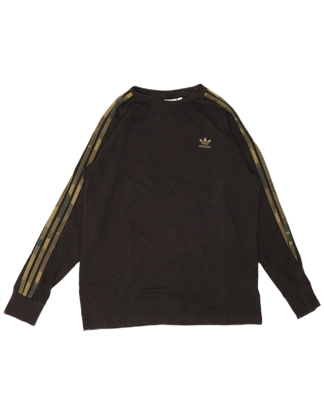 Męski top ADIDAS z długim rękawem, średni czarny, bawełniany