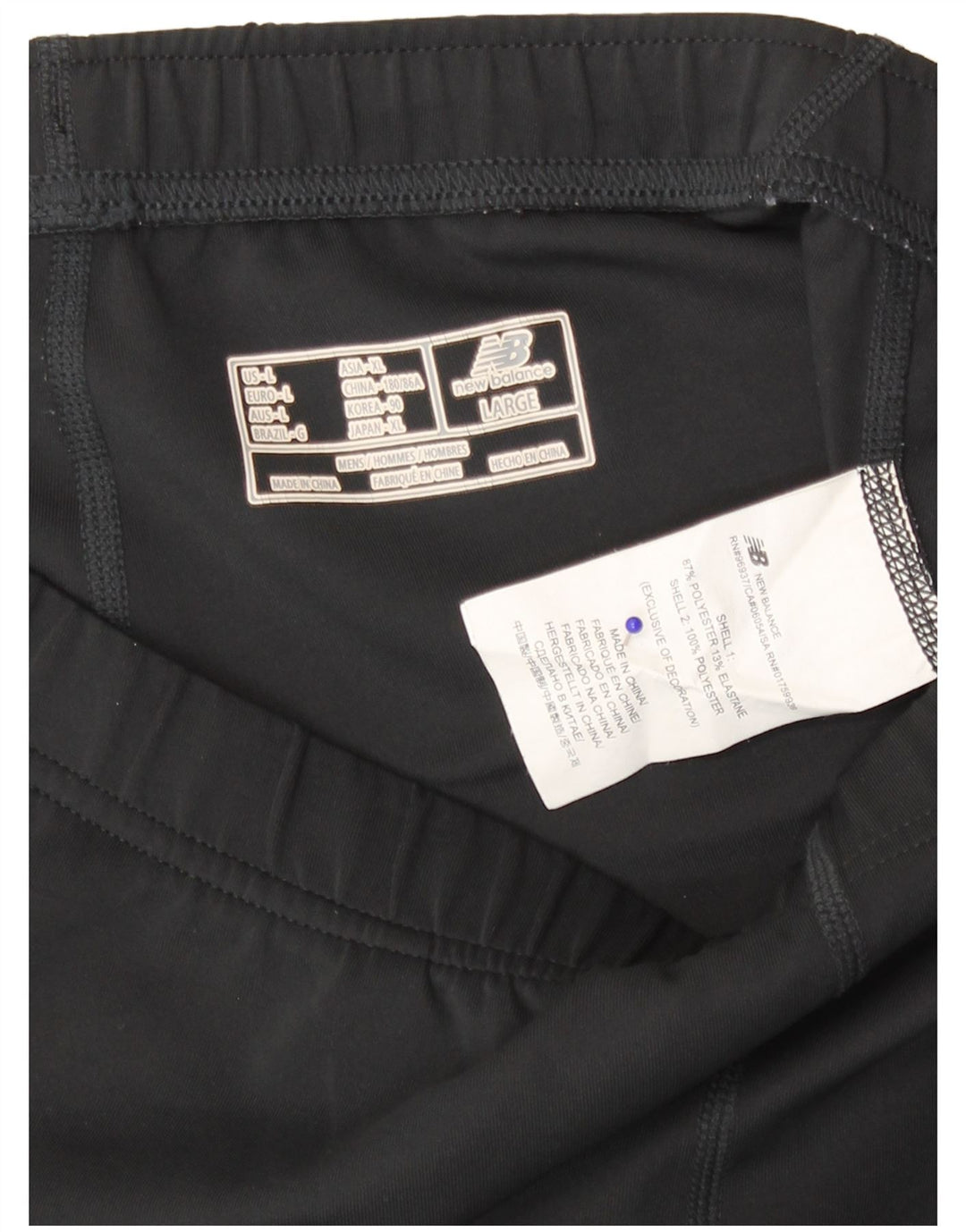 Legginsy damskie New Balance UK 14, duże, czarne, poliestrowe