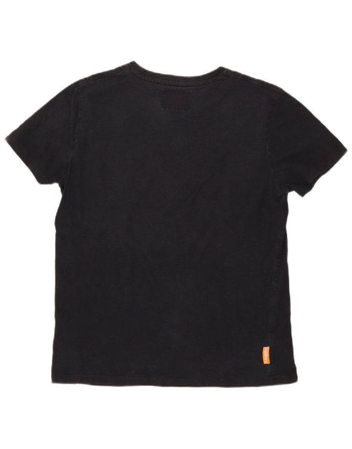Męski T-shirt Superdry, duży, czarny, bawełniany