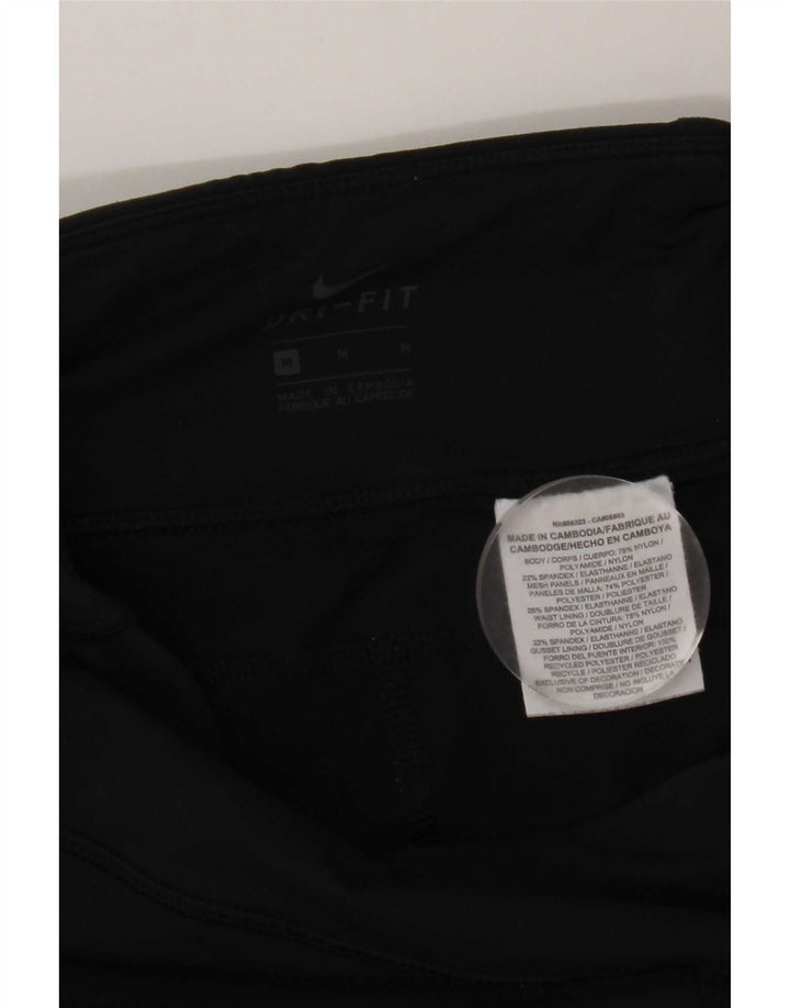 Damskie legginsy Nike Dri Fit Capri UK 12, średni czarny nylon
