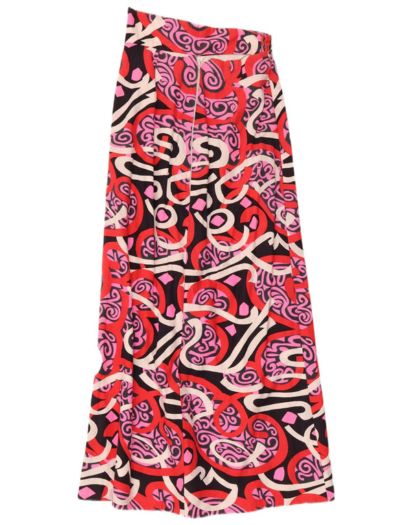 Vintage damska spódnica Maxi w abstrakcyjny wzór XS W24 wielobarwna
