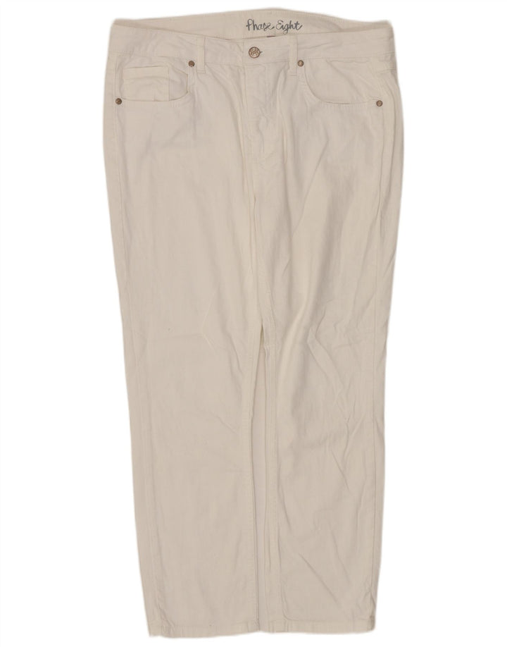 Jeansy damskie Phase Eight UK 14, duże, W32 L25, biała bawełna