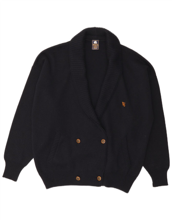 Męski sweter oversize White Sails US 6, średni granatowy wełniany