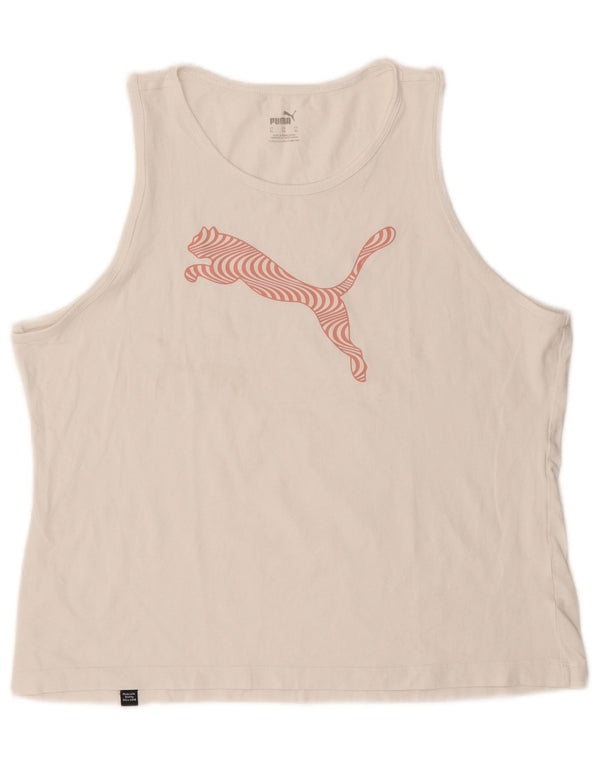 Damska kamizelka z grafiką Puma UK 18 XL, biała
