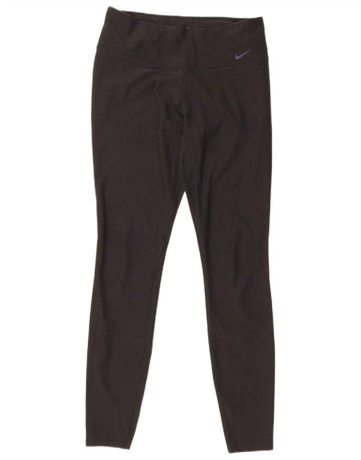 Damskie legginsy NIKE Dri Fit UK 14, średni czarny poliester