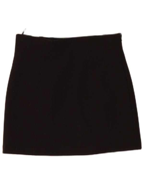 Damska spódniczka mini Zara, średnia W28, czarna, poliester