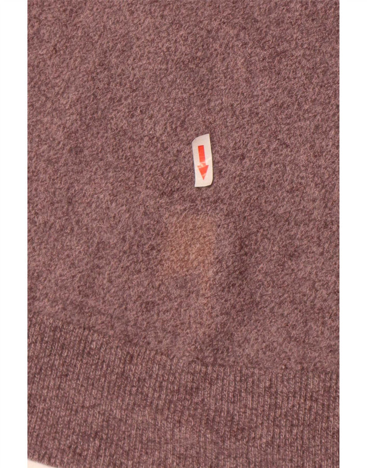 Sweter damski Massimo Dutti z wywijanym dekoltem UK 8, mała, szara wełna