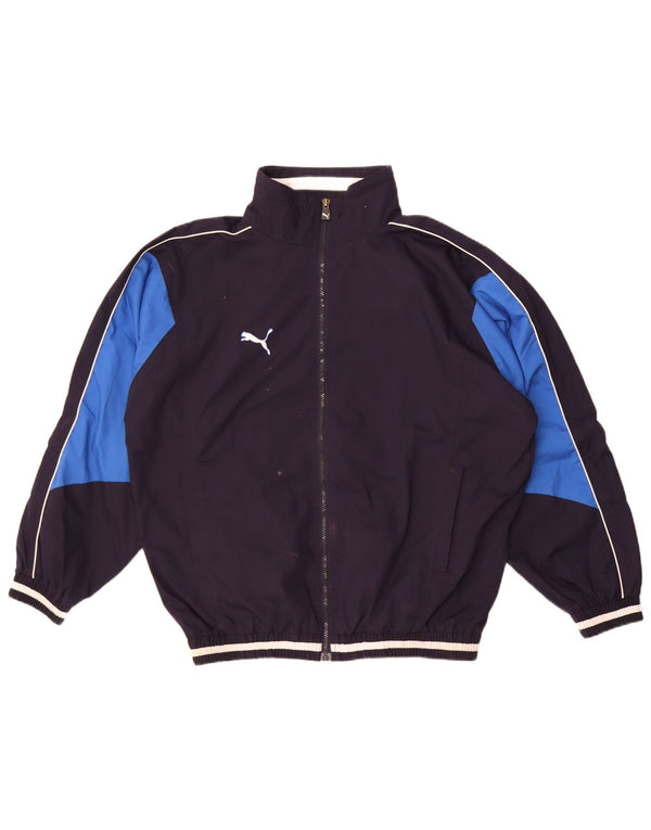 Męska kurtka dresowa Puma o luźnym kroju XS Granatowy poliester w blokach kolorów