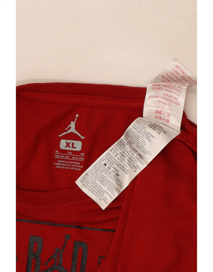 Chłopięcy T-shirt z grafiką JORDAN 13-14 lat XL, czerwona bawełna