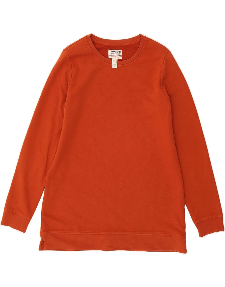 LANDS END Mens Sweatshirt Jumper Medium Orange Cotton Vintage Lands End and Second-Hand Lands End from Messina Hembry 