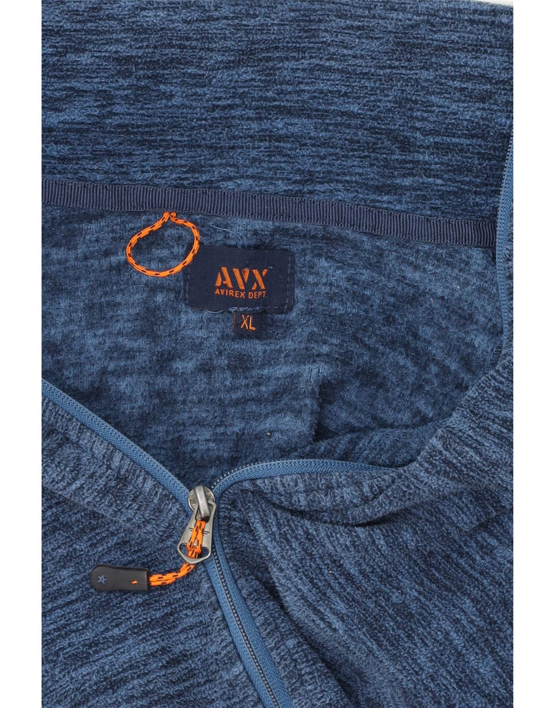 AVIREX Womens Fleece Jacket UK 18 XL Blue Flecked Polyester Vintage Avirex and Second-Hand Avirex from Messina Hembry 