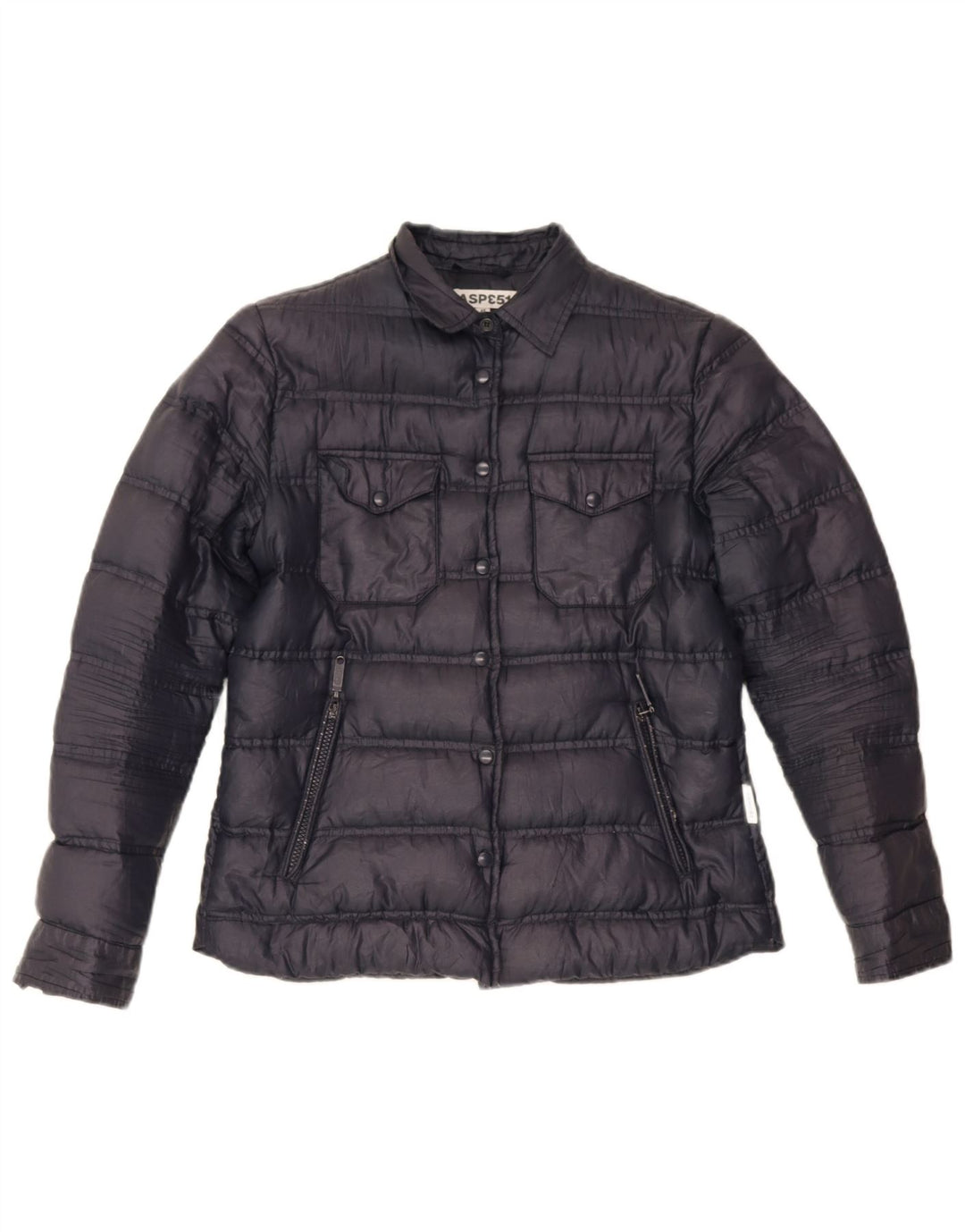 Damska ocieplana kurtka Aspesi UK 12, średni granatowy poliester