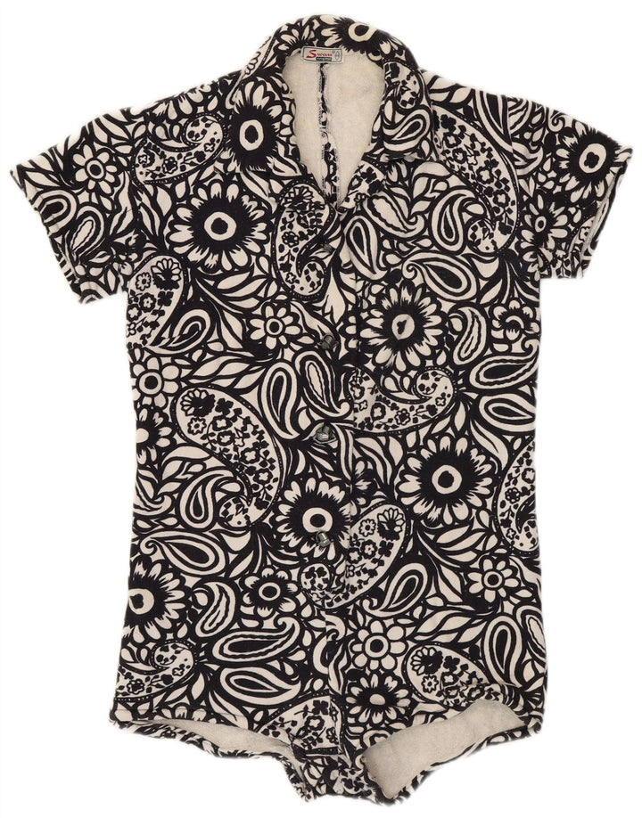 Body damskie w stylu vintage IT 44, średnie czarne Paisley
