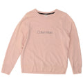 Damski sweter CALVIN KLEIN z grafiką UK 14, średni różowy, bawełniany